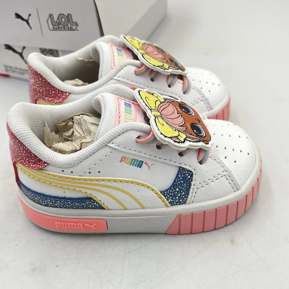 PUMA Cali Star Lol Surprise Ps Toddler White Colorful Sneakers Size: 6